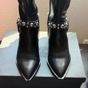 Dolce Vita Black Studded Heeled Boots